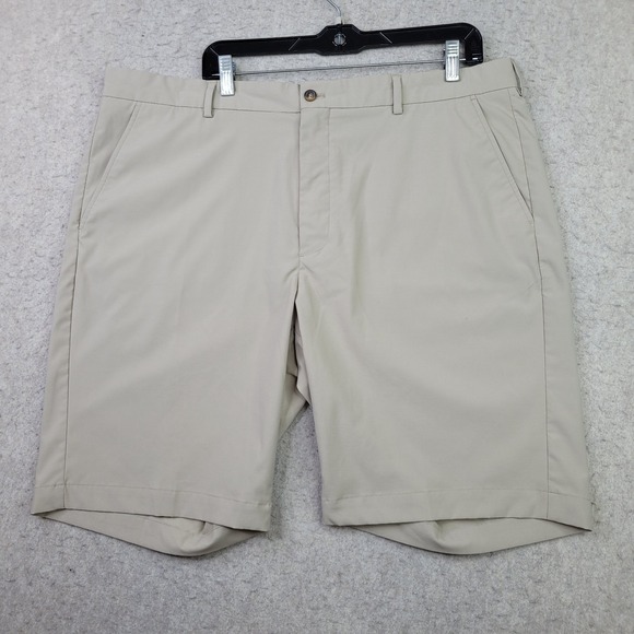 Greg Norman Golf Chino Shorts Men 40 Beige 9" Ins Performance Stretch NEW - Picture 1 of 8
